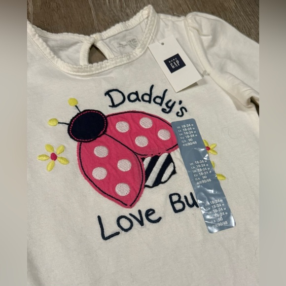 NWT GAP Daddy’s Love Bug Bodysuit | Baby Girl Ladybug One Piece 18-24M - Picture 5 of 5